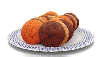 stylized cookies in plate video