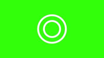 Animated white radio wave signal on green background. Futuristic digital frequency video