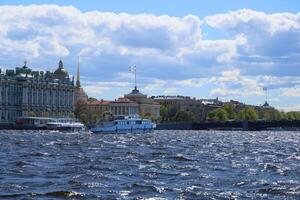 Discover and enjoy beautiful scenic views of the river and historic architecture in St. Petersburg photo