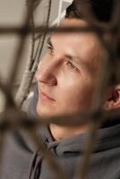 Introspective Portrait Capturing a Moment of Deep Reflection and Personal Contemplation photo