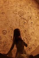 Exploring the Unique Perspective of a Serene Moonlit Atmosphere in Artistic Expression photo