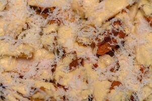 Caesar Salad Close-Up with Croutons and Parmesan photo