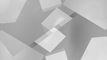 White and Black color moving shiny 3d cubes modern design loop able geometrical background video