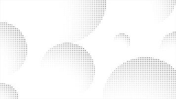 White color circular dots halftone appearing and disappearing multiple circular shapes modern loop able geometrical background video