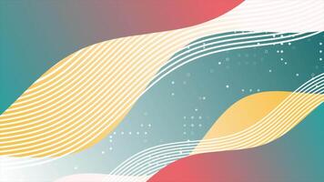 colourful multiple repeating wavy lines gradient design loop able geometrical background video