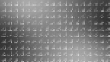 White and Black color multiple square shapes moving upwards gradient design dark loop able geometrical background video