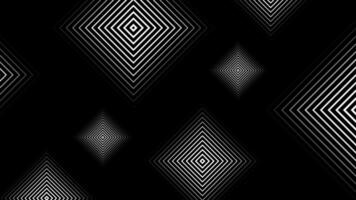 white color multiple square shapes with repeating parallel lines modern design black loop able geometrical background video