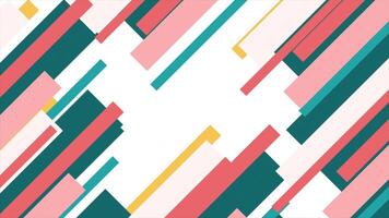 colourful multiple diagonal rectangular shapes wiggling for logo reveal and presentation modern design loop able geometrical background video