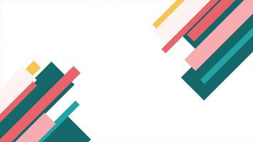 colourful multiple diagonal rectangular shapes wiggling for logo reveal and presentation design loop able geometrical background video