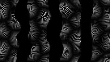 white color multiple hexagonal shapes with repeating parallel lines modern design black loop able geometrical background video
