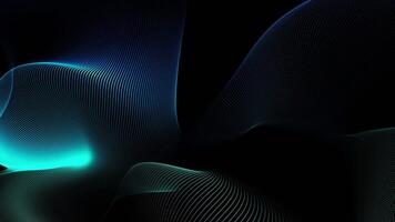 Abstract glowing Line Particles Wave dark Background Smooth flowing and dynamic digital waveforms loop able Particles Background video