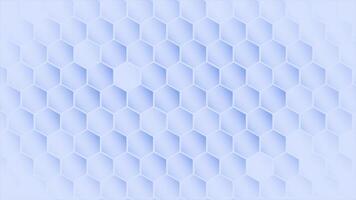 Royal blue color multiple hexagonal shapes appearing and disappearing 3d depth modern design loop able geometrical background video