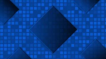 Royal blue color diagonally moving square shapes appearing and disappearing modern design loop able geometrical background video