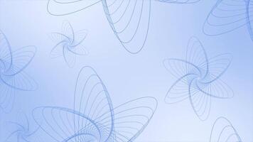 royal blue color multiple rotating repeating lines floral pattern complex design loop able floral background video