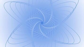 Royal blue color rotating repeating lines floral pattern complex design loop able floral background video