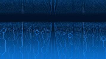 Royal blue color hi-tech particles big data hi-tech design seamless technological background video
