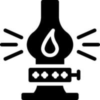 Rounded Filled Kerosene lamp Icon vector