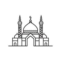 Mosque Symbol Icon element vector