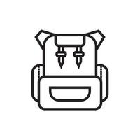 Backpack Element symbol icon vector