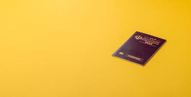 Iranian passport for travelling, flying photo