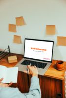 Stylish Web Design Display on Laptop psd