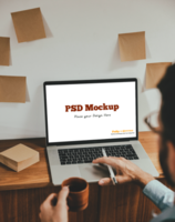 Modern Laptop Display for Web Design Mockup psd