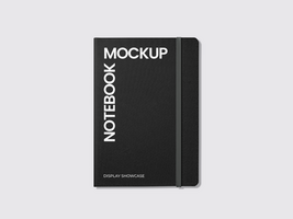 Notebook mockup on plain background psd