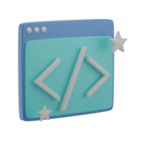 3d limpar \ limpo codificação ilustração ícone render png