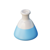 3D Erlenmeyer Flask Illustration Icon Render png
