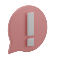 3D Error Notification Illustration Icon Render png