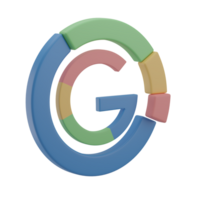 3D Google Analytics Illustration Icon Render png