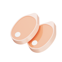 3D Meat Illustration Icon Render png