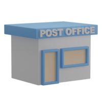3D Post Office Illustration Icon Render png