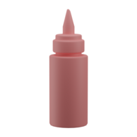 3D Sauce Bottle Illustration Icon Render png