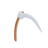 3D Scythe Illustration Icon Render png