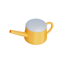 3D Watering Can Illustration Icon Render png