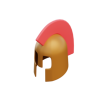 3D Spartan Helmet Icon Render Illustration png