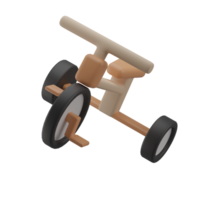 3D Tricycle Icon Render Illustration png