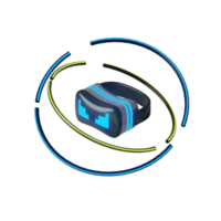 3D Virtual Line VR Icon Render Illustration png