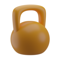 3D Kettlebell Icon Render Illustration png