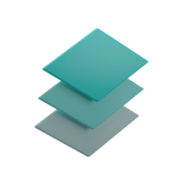 3D Layer Icon Render Illustration png