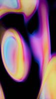 a close up of a black background with a blur of a yellow and pink object video