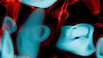 a blue and red abstract image of a woman video