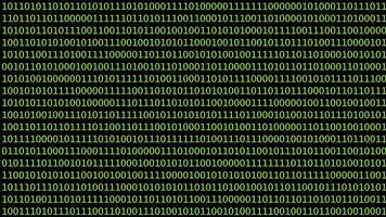 This design features a vibrant abstract background filled with binary code, showcasing rows of ones and zeros against a black backdrop. The digital aesthetic emphasizes technology. video