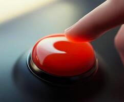Red button with a black center photo