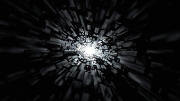 White Sci Fi Corridor with Neon Light Movement Background VJ Loop in 4K video