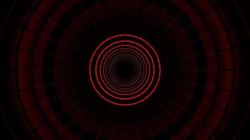 Red and Orange Strobe Round Disco Tunnel Background VJ Loop in 4K video