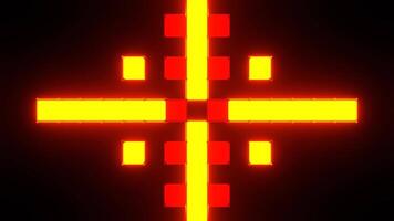 Red and Orange Neon Disco Light Visual Abstraction Background VJ Loop in 4K video