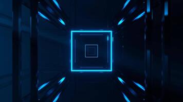Blue and Pink Neon Abstract Strobe Fantasy Corridor Background VJ Loop in 4K video