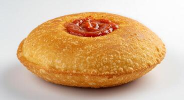 A pastry with a tomato on it photo